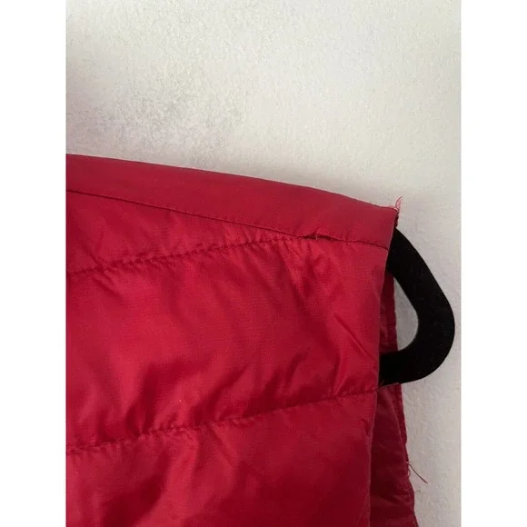 Jack Wills Red Down Filled Spell Logo Full Zip Quilted Puffer Vest Womens Small - Picture 5 of 8